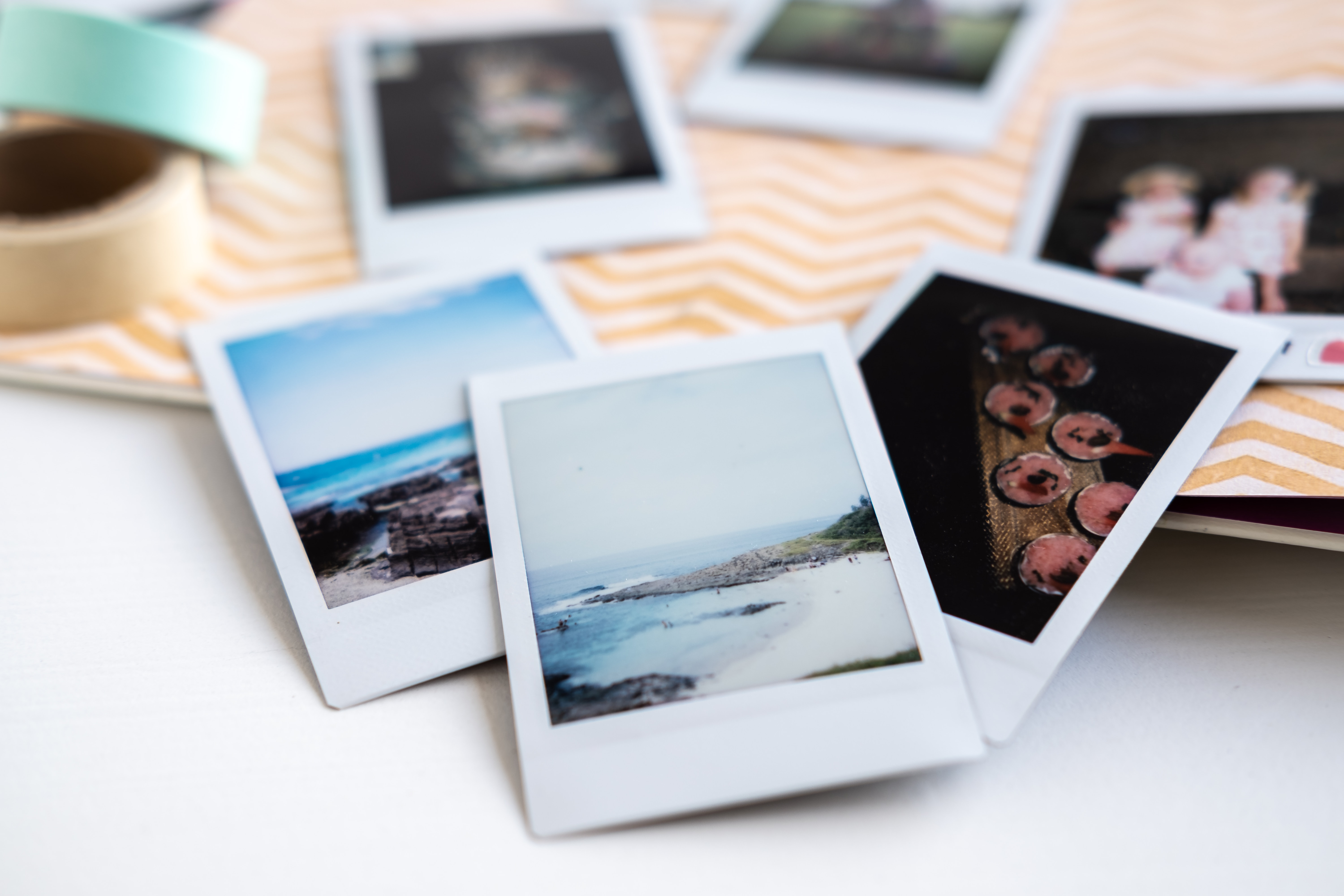 Polaroid images of holidays given from employee rewards