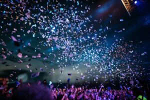 Corporate Events Party with confetti